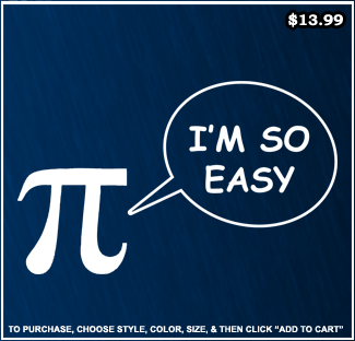 Easy As Pi T-Shirt - Funny Vintage T-Shirts