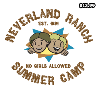 Neverland Ranch Summer Camp T-Shirt - Funny Retro T-Shirts