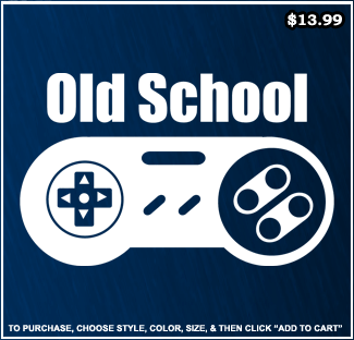 Old School Super Nintendo T-Shirt - Funny Retro T-Shirts