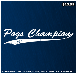 Pogs Champion T-Shirt - Funny Retro T-Shirts